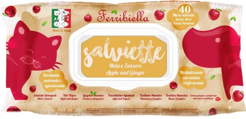 Ferribiella Μαντηλάκια Καθαρισμού Apple & Ginger 40τμχ