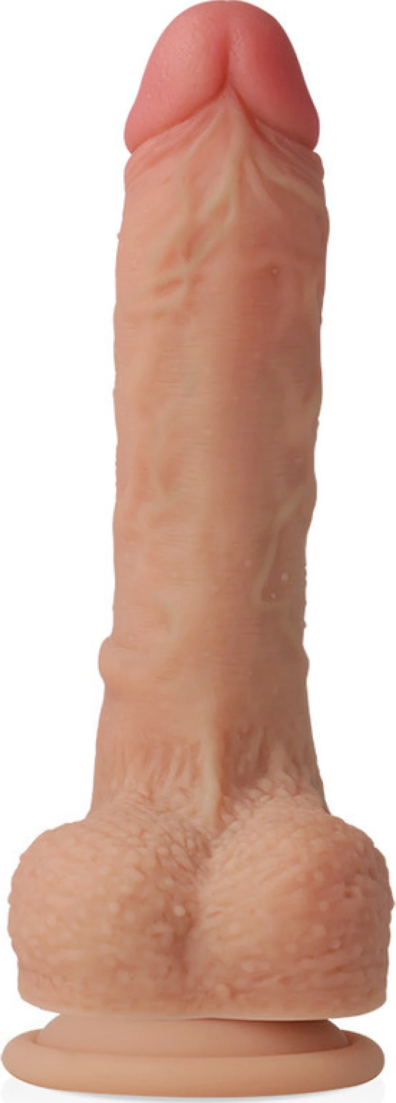 Master Huck Cyber Silicock Strap-On Harness & Silicone Vibrating Dildo with Remote Control Flesh 20.9cm