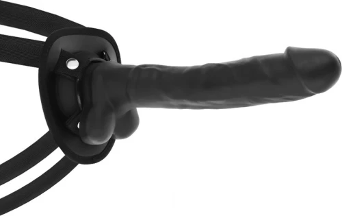 Cock Miller Harness & Silicone Density Articulable Cocksil Black 24cm
