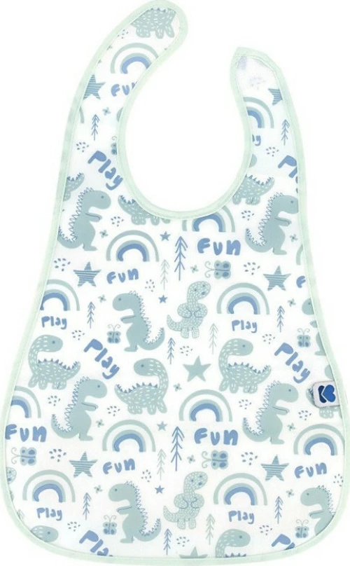 Kikka Boo Σαλιάρα Πλαστική Dinosaur Blue