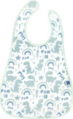 Kikka Boo Σαλιάρα Πλαστική Dinosaur Blue