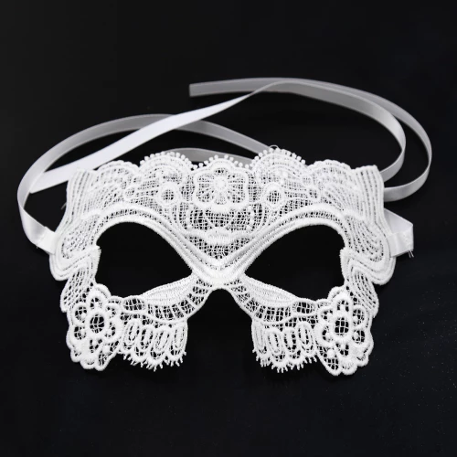 Naughty Toys Embroidered Eye Mask White