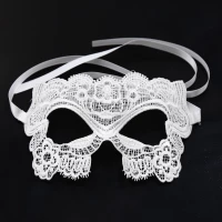 Naughty Toys Embroidered Eye Mask White