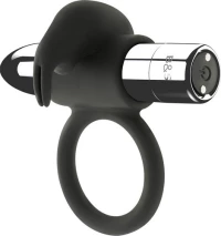 Black & Silver Burton Rechargeable Cock Ring