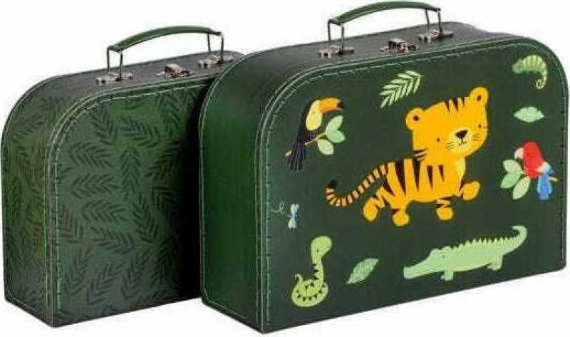 Little Lovely Company Διακοσμητικό Βαλιτσάκι Jungle Tiger 2τμχ