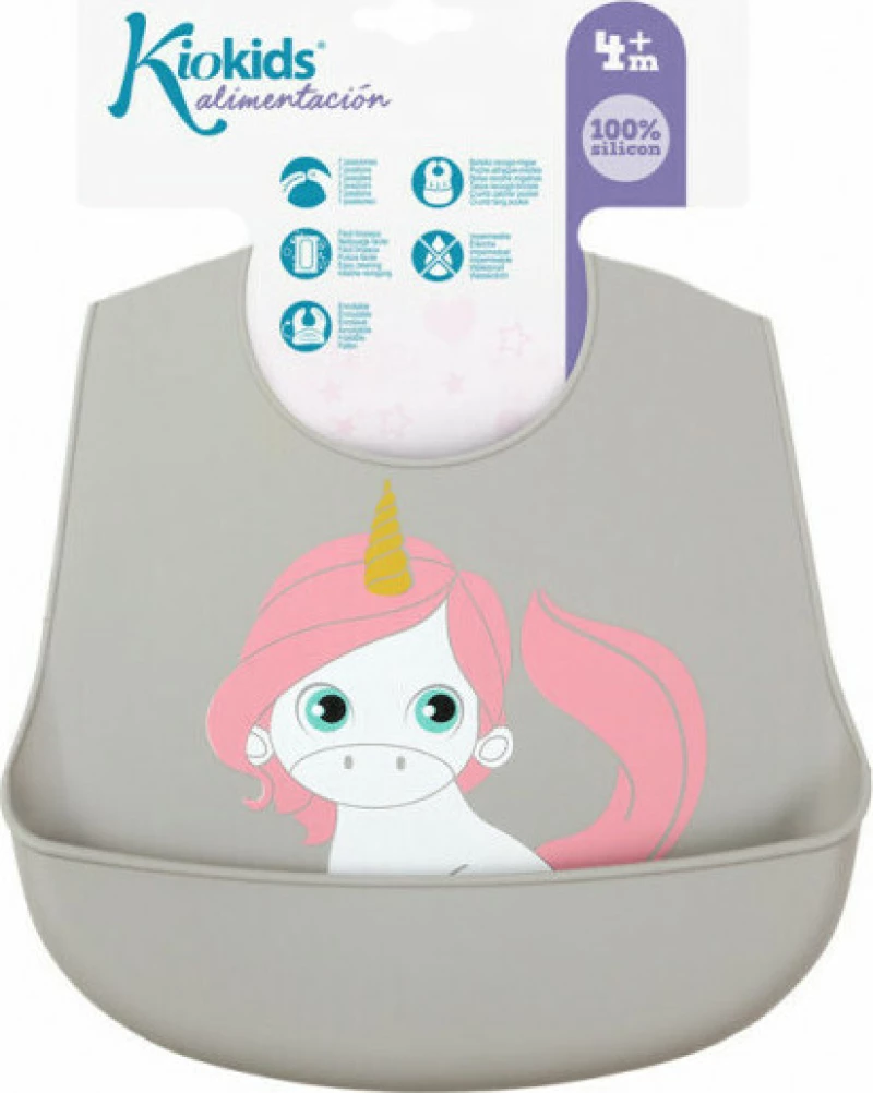 Kiokids Σαλιάρα Σιλικόνης Unicorn