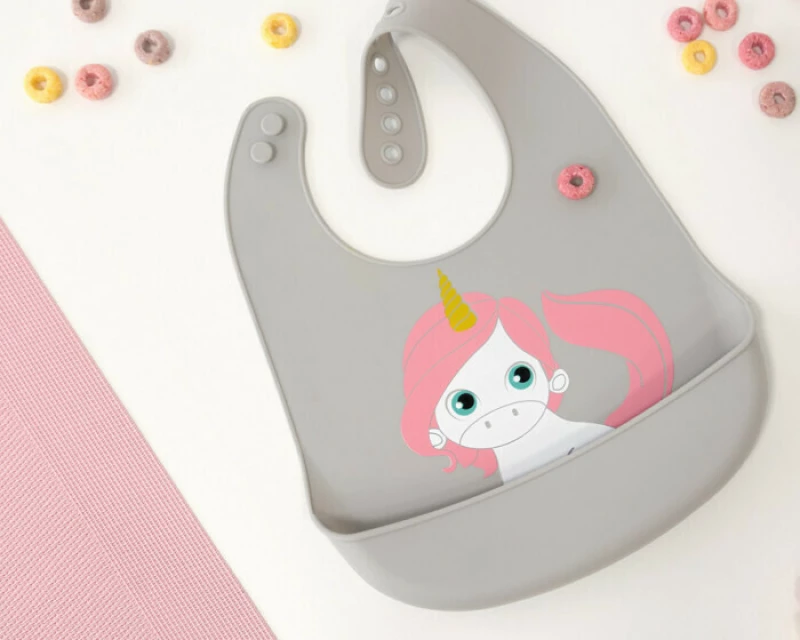 Kiokids Σαλιάρα Σιλικόνης Unicorn