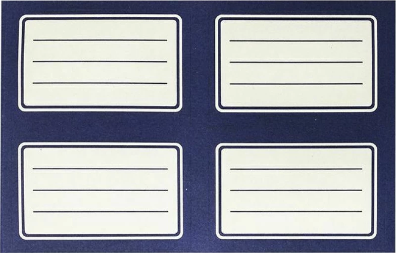 Ετικετες Μπλε Πακ=20Τεμ Ετικετα=9.5X5.5Cm,Φυλλο=20X12Cm Justnote 701989 - 12 Τμχ