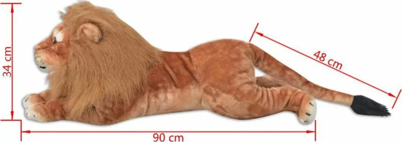 Παιχνίδι Λιοντάρι Καφέ XXL Λούτρινο