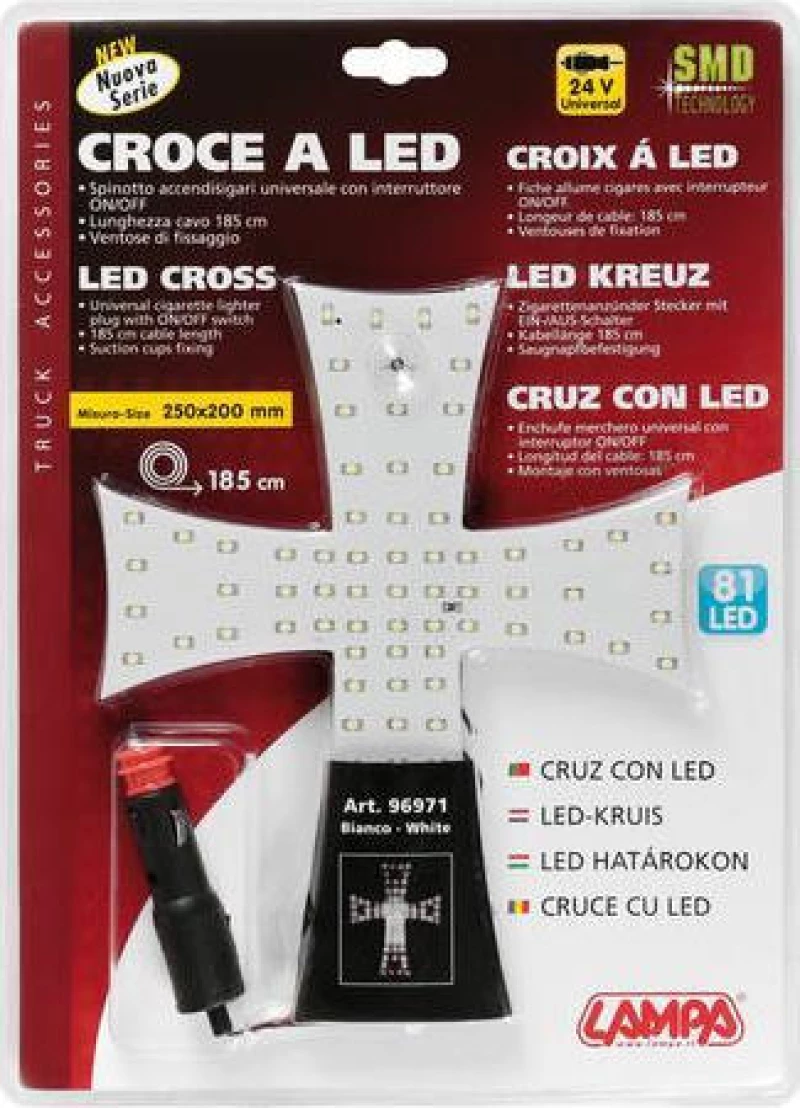 Lampa White Led Cross 250x200mm
