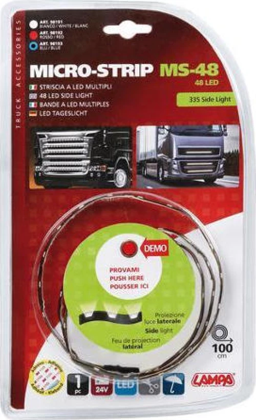 Lampa MS-48 Micro-Strip 24V/100cm Blue
