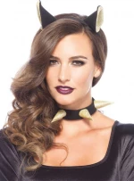 Leg Avenue Bad Kitty Kit Ear Headband Black/Gold