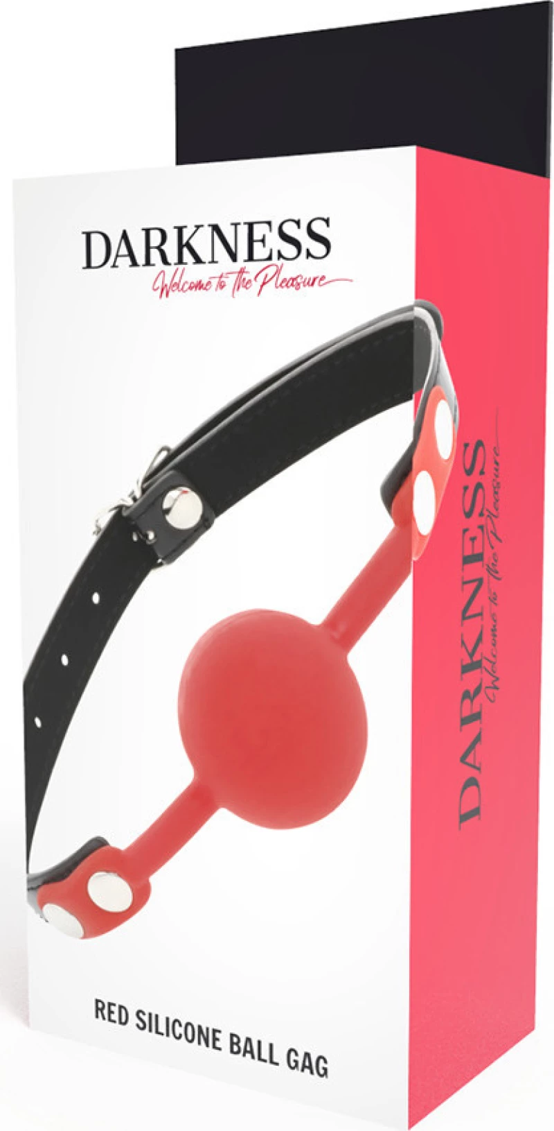 Darkness Silicone Ball Gag Red