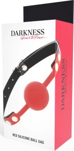 Darkness Silicone Ball Gag Red