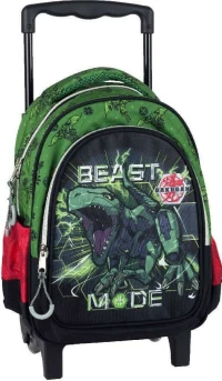 Gim Bakugan Σχολική Τσάντα Τρόλεϊ Νηπιαγωγείου σε Πράσινο χρώμα Μ25 x Π15 x Υ30cm