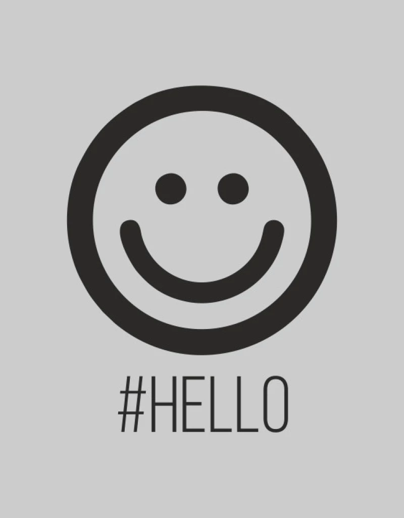 Hello hoodie - BLACK