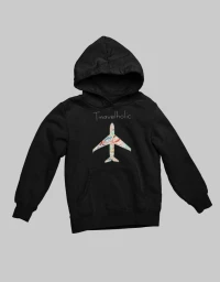 Travelholic Παιδικό Hoodie - BLACK