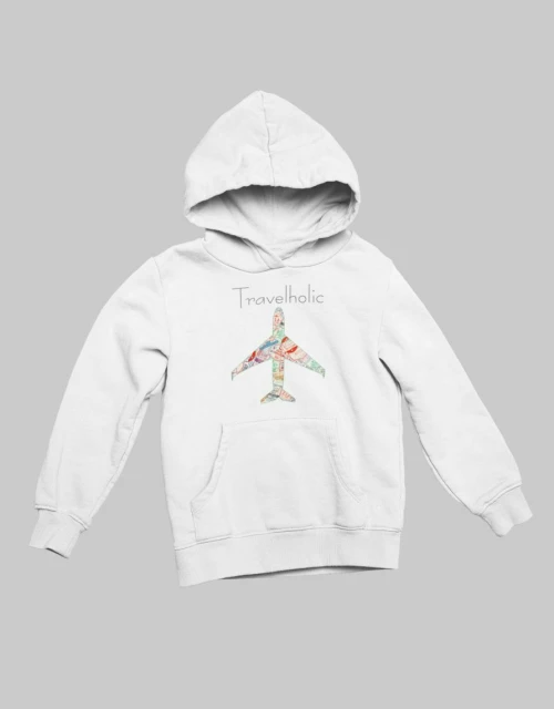 Travelholic Παιδικό Hoodie - WHITE
