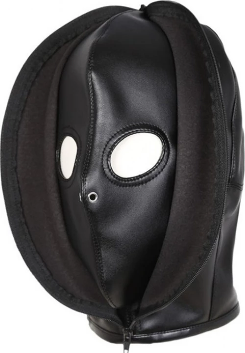 Black Double Layer Mock Balaclava