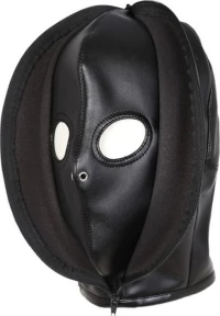 Black Double Layer Mock Balaclava