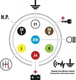 Lampa Πρίζα Κοτσαδόρου Πλαστική Ασημί 24S 24V 7pin