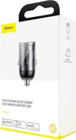 Baseus Φορτιστής Αυτοκινήτου Tiny Star Mini 30W QC 3.0 5A Γρήγορης Φόρτισης με Θύρες: 1xUSB