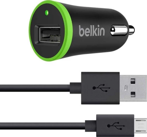 Belkin Usb 2.4A Car Charger Με Καλώδιο Micro Usb (1.2M) F8M887Bt04-Blk Universal Black