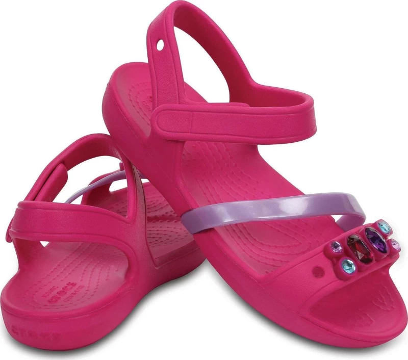 Crocs Παιδικά Παπουτσάκια Θαλάσσης Lina για Κορίτσι Φούξια