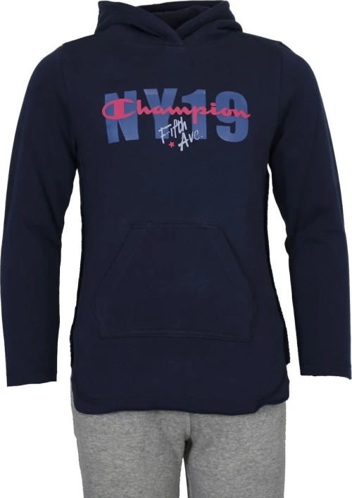 Champion Παιδικό Φούτερ με Κουκούλα για Κορίτσι Navy Μπλε