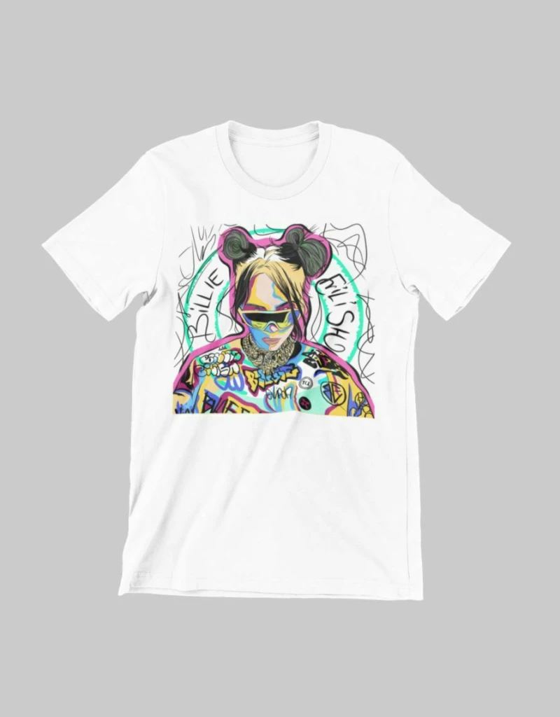 Billie Eilish Street Art Παιδικό T-shirt - APPLE GREEN