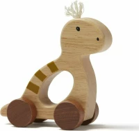 Kids Concept Ξύλινος Τροχήλατος Δεινόσαυρος Μπεζ