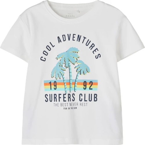 Name It Παιδικό T-shirt για Αγόρι Λευκό Cool Adventures 13189435