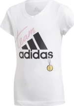 Adidas Παιδικό T-shirt για Κορίτσι Λευκό ID Graphic Tee