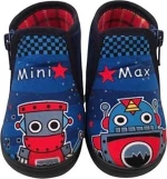 Mini Max Παιδικές Παντόφλες Μποτάκια Ανατομικές για Αγόρι Μπλε Electro Trol