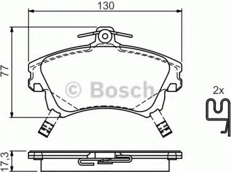 Bosch Σετ Τακάκια Εμπρός 4τμχ για Mitsubishi Carisma