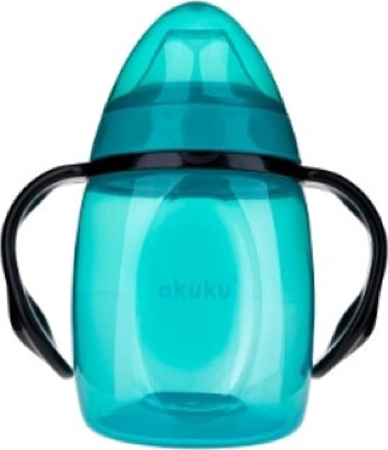Akuku Εκπαιδευτικό Ποτηράκι Με Χερούλια 280ml Turquoise