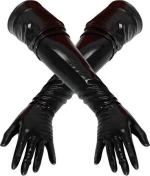 The Latex Collection Latex Gloves Black