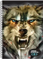 No Fear Σπιράλ Τετράδιο Ριγέ Α4 2 Θεμάτων Army Wolf Μπεζ