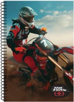 No Fear Σπιράλ Τετράδιο Ριγέ Α4 70φυλλο 2 Θεμάτων Red Motocross