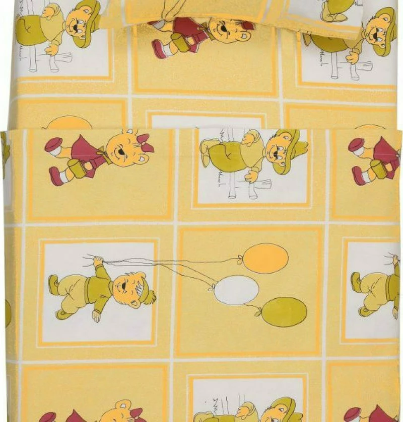Viopros Σετ Σεντόνια 38219 165x265cm Κίτρινο