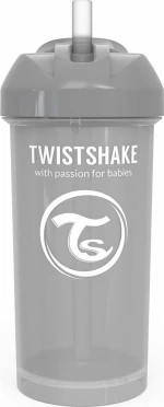 Twistshake Κύπελλο Straw Cup 360ml 6+ Μηνών Pastel Grey