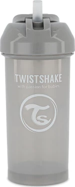 Twistshake Κύπελλο Straw Cup 360ml 6+ Μηνών Pastel Grey