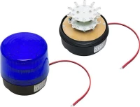 Strobe 12V Μπλε LED Μαγνητικό 100mm