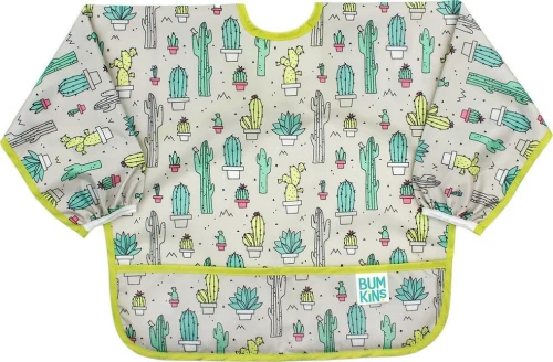 Bumkins Ποδιά Πλαστική Sleeved Bib Cacti