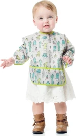 Bumkins Ποδιά Πλαστική Sleeved Bib Cacti