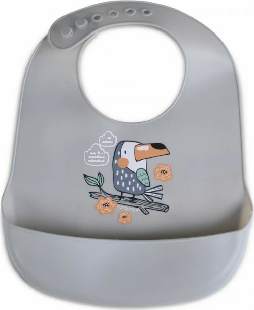 Cangaroo Σαλιάρα Σιλικόνης Rooibos Grey