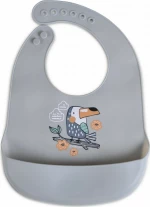 Cangaroo Σαλιάρα Σιλικόνης Rooibos Grey