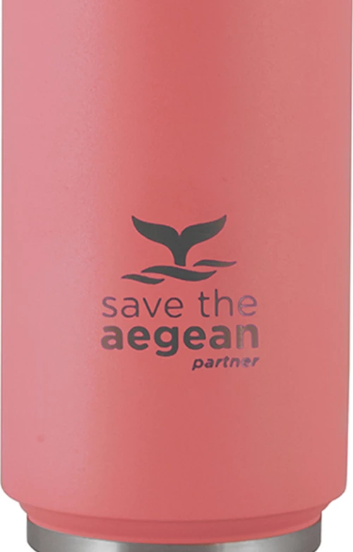 Estia Travel Cup Save The Aegean Pastel Coral 0.5lt
