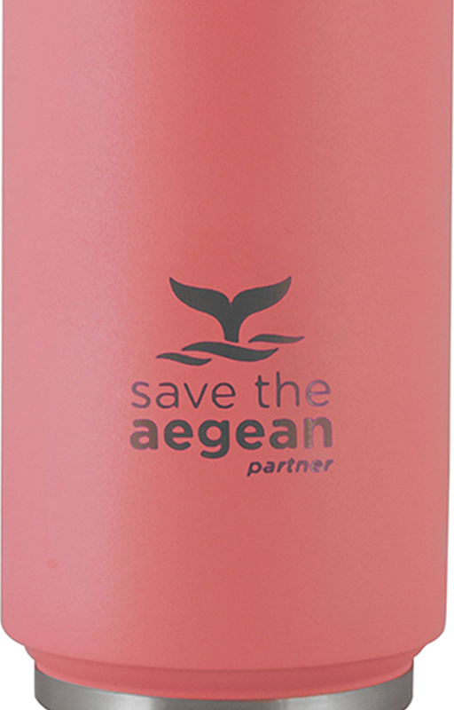 Estia Travel Cup Save The Aegean Pastel Coral 0.5lt