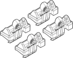 Nordrive Kit Άκρα-Πόδια για Μπάρες Lancia Ypsilon 2003-2011/Ypsilon Unyca 2011 4τμχ